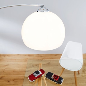 Brilliant Vessa Bogenstandleuchte, 1x E27 max. 60W, chrom/weiß 92940/75 - 4