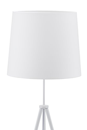 Briloner Leuchten - Stehlampe weiß, Wohnzimmerlampe, Stoff-Lampenschirm, inkl. Schnurschalter, E27, Höhe: 139.5 cm - 3