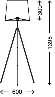Briloner Leuchten - Stehlampe weiß, Wohnzimmerlampe, Stoff-Lampenschirm, inkl. Schnurschalter, E27, Höhe: 139.5 cm - 5