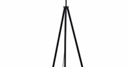 Briloner Leuchten Stehlampe, Wohnzimmerlampe Lampenschirm, Inkl. Schnurschalter, E27, Höhe: 139.5 cm, Metall, Schwarz, 60 x 60 x 139.5 cm - 2
