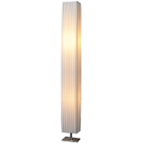 Design Stehlampe PARIS weiss 120 cm Stehleuchte mit Chrom-Fuß Wohnzimmer Lampe Leuchte Standleuchte - 1