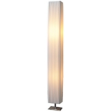 Design Stehlampe PARIS weiss 120 cm Stehleuchte mit Chrom-Fuß Wohnzimmer Lampe Leuchte Standleuchte - 1
