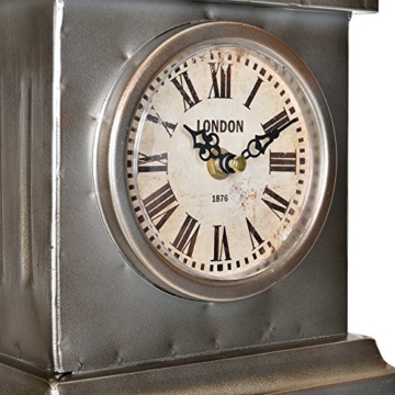 [en.casa]® Dekorative Standuhr altes Telefon Design mit analoger Anzeige - 35 x 19 x 33 cm - mehrfarbig - 3