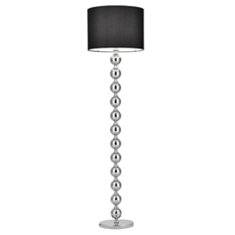 [lux.pro] Stehleuchte - Spheric Black - schwarz (1 x E27 Sockel)(155 cm x Ø 48 cm) Stehlampe Fußbodenlampe Zimmerlampe Wohnzimmerlampe [Energieklasse A+++] - 1