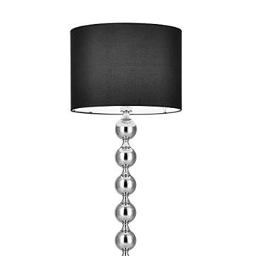 [lux.pro] Stehleuchte - Spheric Black - schwarz (1 x E27 Sockel)(155 cm x Ø 48 cm) Stehlampe Fußbodenlampe Zimmerlampe Wohnzimmerlampe [Energieklasse A+++] - 4