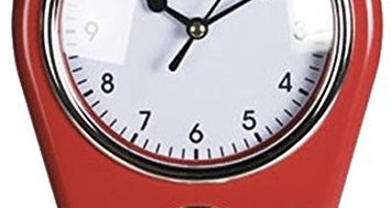 CBK-MS Vintage Küchenuhr mit Kurzzeitmesser Eieruhr Retro 50er Jahre Wanduhr Küche - 5