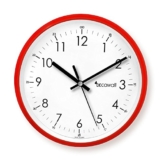 Decowall DSH-M22R 8.8" Nicht-tickende Stille Metall Modern Wanduhr DIY für Wohnzimmer Küche Büro (22.5cm, Rot)  - 1