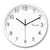 Decowall DSH-MSBW250 9.8" Nicht-tickende Stille Metall Modern Wanduhr DIY für Wohnzimmer Küche Büro (25cm, Weiß) - 1
