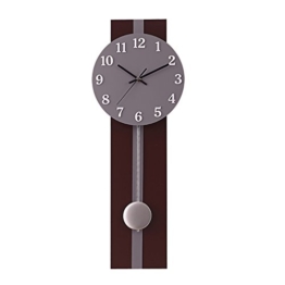 Flashing- Silent Wanduhr Pendel Uhr Uhr Raumuhr Modern Einfache Kreative Kreative Wanduhr Kunst Handwerk Wanduhr ( Farbe : Braun ) - 1