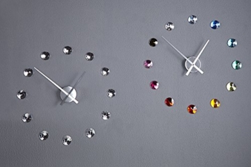 Moderne Wanduhr DIAMOND DREAM Uhr mit frei platzierbaren Kristallen aus Acrylglas Wanddekoration Dekoration - 4