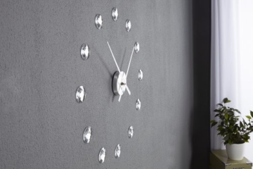 Moderne Wanduhr DIAMOND DREAM Uhr mit frei platzierbaren Kristallen aus Acrylglas Wanddekoration Dekoration - 7
