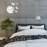 SCHMETTERLINGE moderne Wanduhr Weiß - 1