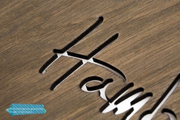 Skyline Stuttgart Wanduhr aus Eichen-Holz geräuchert Made in Germany | Design Uhr aus Echtholz | Wand-Deko aus Eiche geräuchert | Originelle Wand-Uhr | Moderne Wand-Uhr im Skyline Design | Wand-Dekoration aus Natur-Holz - 4