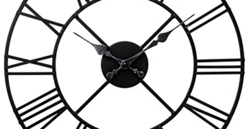 Wanduhr Metall Durchmesser 40cm Wanduhr Schwarz - 1