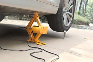 2.5 T Elektrischer Wagenheber Scherenwagenheber + Schlagschrauber 12V 120-420mm - 5