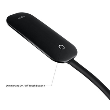 Aglaia Stehlampe Dimmbare, Touch Stehleuchte LED Schwenkbare 6.8W mit 3 stufen Helligkeit, 4000K Natur Weiß für Schlafzimmer, Wohnzimmer (Schwarz) - 4