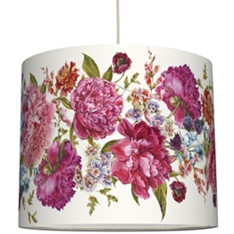 anna wand Lampenschirm BLUMEN VINTAGE – Schirm für Lampen mit Blumen-Motiv in versch.Farben – Sanftes Licht für Tischleuchte / Stehlampe / Hängelampe im Wohnzimmer, Esszimmer, Schlafzimmer - 1