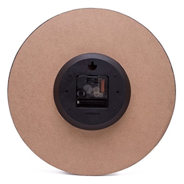 Asvert Wanduhr europäische Stil kreative Wanduhr farbenfrohe Holzuhr mit Arabischen Ziffern im Modernen Design Wohnzimmer Uhren Stumm Holz Hängende Uhren mode moderne Wanduhr Retro- Glocke, Ø: 34 cm - 4