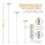 Avantica Stehlampe LED -3000K Warmes Licht,30W,3750 Lumen,71 inch ,0 Verzögerung für Wandschalter,30 Minuten Timer,5 Helligkeitsstufen,Touch-Bedienung- LED Standleuchte - 4