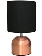 Bada Bing Tischleuchte Kupfer Schwarz Touch Funktion KLEIN Leuchte Stehlampe mit Schirm ca. cm Lampe Lampenschirm edel 17 - 1