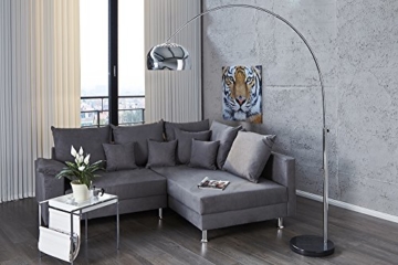 Bogenlampe LOUNGE DEAL schwarz Marmorfuss chrom 170-210cm ausziehbar - 2