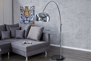 Bogenlampe LOUNGE DEAL schwarz Marmorfuss chrom 170-210cm ausziehbar - 3