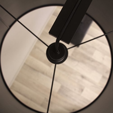 Bogenlampe schwarz 170 cm Bogenleuchte Stehleuchte Stehlampe Marmor Metall Design Modern Lampe Leuchte - 3