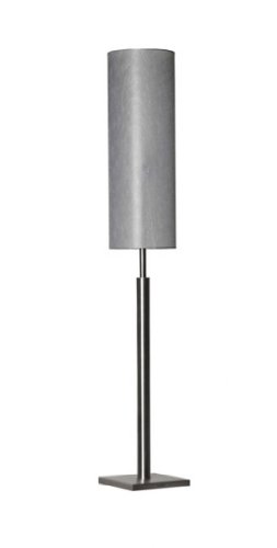 Bony Design Stehlampe Edelstahl rund mit Lampenschirm - 160 × 25 × 25 - Glas Grau - 1