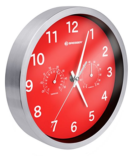 Bresser Funkuhr MyTime Thermo-Hygro, rot - 1 Bresser Funkuhr MyTime Thermo-Hygro, rot - 1