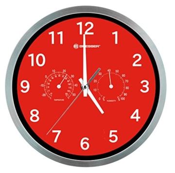 Bresser Funkuhr MyTime Thermo-Hygro, rot - 2