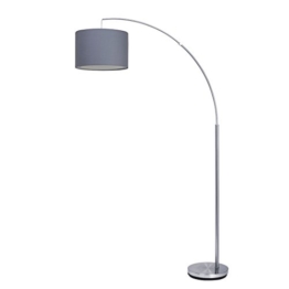 Brilliant 13258/22 A++ to E, Bogenstandleuchte, 60 W, E27, eisen / grau, 113 x 36 x 180 cm - 1