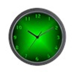 CafePress – Grün Glow – Einzigartige dekorative Wanduhr 25,4 cm - 1