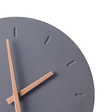 Cander Berlin MNU 6130 Designer Wanduhr aus Beton mit lautlosem Uhrwerk - 30,5 cm Ø - kein nerviges Ticken - 3