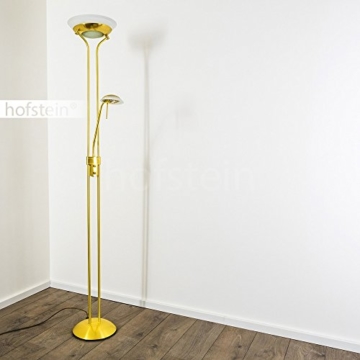 Deckenfluter SALTUM aus Metall Messing mit verstellbarem Lesearm – Stehleuchte für Schlafzimmer – Wohnzimmer – Büro – Fluter und Leseleuchte sind getrennt voneinander schalt- und dimmbar - 8