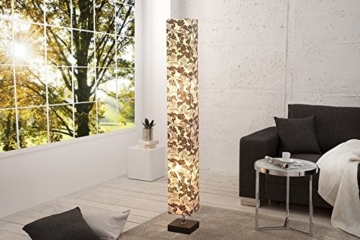 DuNord Design Stehlampe Stehleuchte Lichtsäule MILANO 125cm weiss schwarz floral - 2