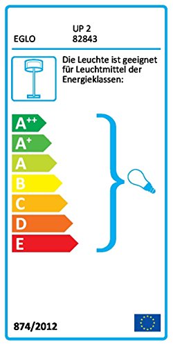 Eglo Stehleuchte Lampe Modell UP 2/1 mit Leselampe Ms matt 82843 und - 3