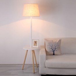 Einfache Regal-Stehlampe, kleine Couchtisch-Dichte-Brett-Tabellen-Lichter, kreative Zug-Linie Schalter, E27 Wohnzimmer-Schlafzimmer-dekorative Lichter ( Farbe : Round Desktop ) - 1