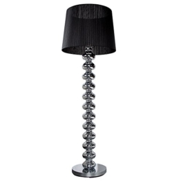 Elegante Design Stehlampe MIA mit schwarzem Schirm - 1