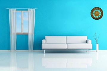 Foxtop 12 Zoll Stille Nicht-tickende Nostalgie Wanduhr ohne Ticken Vintage Stil, (Ø) 30 cm - 7