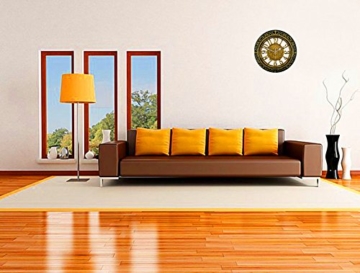 Foxtop 12 Zoll Stille Nicht-tickende Nostalgie Wanduhr ohne Ticken Vintage Stil, (Ø) 30 cm - 8