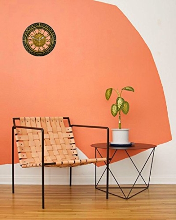 Foxtop 12 Zoll Stille Nicht-tickende Nostalgie Wanduhr ohne Ticken Vintage Stil, (Ø) 30 cm - 9