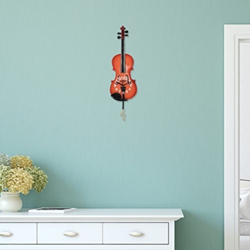 Giftgarden Wanduhr Musik Gitarre mit Pendel im Geigenform für Gitarristen und Musikliebhaber,Musiker uhr wand Kinder Deko Design modern cool ausgefallen schön elegant Dekouhr Whonzimmer Geschenk Freund. - 5