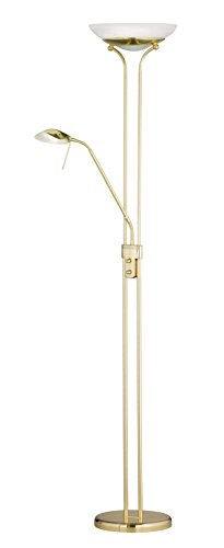 Honsel 45800 Stehleuchte, Metall, 24.4 W, messing poliert, 0.01 x 0.01 x 182 cm - 1