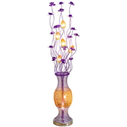 Irgendeine Heimatlampe Moderne elegante silberne purpurrote Aluminiummetallvase-Blumen-Entwurfs-LED-Fußboden-Lampe ( ausgabe : Foot switch ) - 1