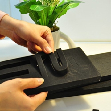 JUSTFOX - Wanduhr XXL Deko 3D mit Römischen Zahlen (Gold) - 6