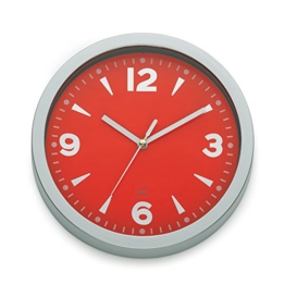 Kela 17159 Wanduhr Ø 20 cm, Batteriebetrieben, Kunststoff, Moskau, Rot - 1
