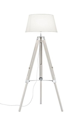 Khl LED Stehlampe Standleuchte Studio Stoffschirm Dreifuß weiß 143cm 9W E27 KH409901 - 1