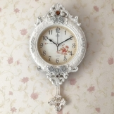 KKLOCK Wanduhr Uhr Wanduhren Lautlos für Wohnzimmer Büro Schlafzimmer Badezimmer Küche Kinderzimmer Mini Einfache AA Batterie Ø29 cm 16 inch Runde Großes Retro Nostalgie Vintage Fassung Klassischen Weiß Uhren [Enthält keine Batterie] - 1