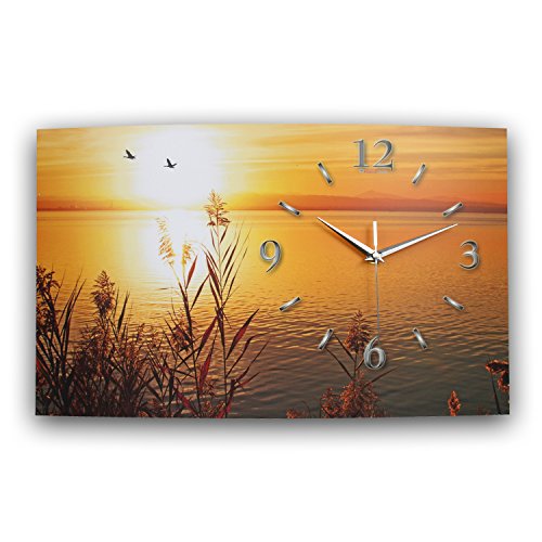 Kreative Feder WA220F Seeufer Funk Wanduhr Funkuhr modernes Design - 1 Kreative Feder WA220F Seeufer Funk Wanduhr Funkuhr modernes Design - 1