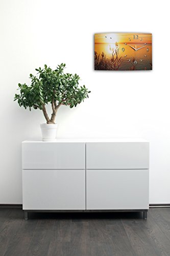 Kreative Feder WA220F Seeufer Funk Wanduhr Funkuhr modernes Design - 3